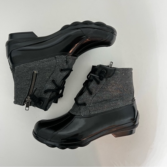 SPERRY TOP-SIDER Black Syren Gulf Cheetah Duck Boot - New In Box - Reemoly - Picture 12 of 16